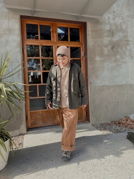 「oversize」｜「アイテム（ニットキャップ/ビーニー）」を使った、Haru🧓🏽さん（レディース・168cm）の秋コーディネート