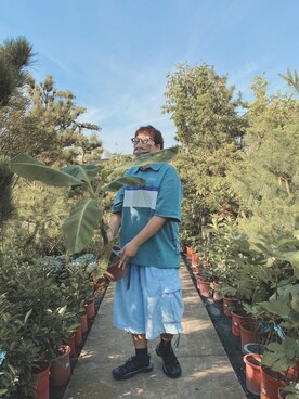 「oversize」｜「アイテム（その他トップス）」を使った、Haru🧓🏽さん（レディース・168cm）の夏コーディネート