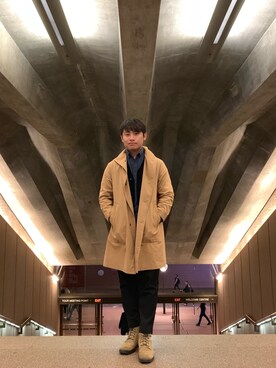 「me（ミイ）のアイテム」を使った、Kenneth Luiさん（メンズ・168cm）の秋コーディネート