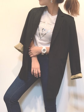 「one way（ワンウェイ）のアイテム（アクセサリー）」を使った、meruさん（レディース・162cm）の秋コーディネート