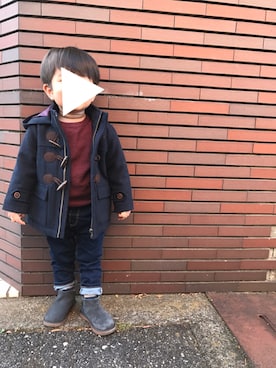 「next（next）のアイテム（ダッフルコート）」を使った、R.さん（キッズ・80cm）の冬コーディネート
