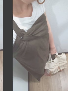 「OZOC（オゾック）のアイテム（トートバッグ）」を使った、たんままさん（レディース・152cm）の春コーディネート