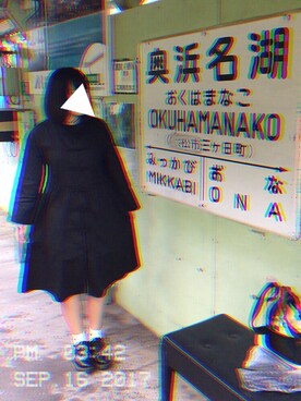 「静岡」｜「アイテム（シャツワンピース）」を使った、小柴さん（レディース・160cm）の秋コーディネート