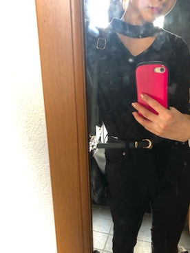 「Avail（アベイル）のアイテム（トップス、ブラック系）」を使った、natsuさん（レディース・150cm）の秋コーディネート