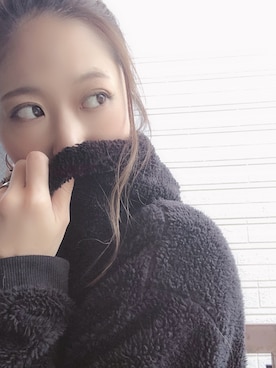 「CANAL JEAN（キャナルジーン）のアイテム（パーカー、ブラック系）」を使った、asaminさん（162cm）の冬コーディネート