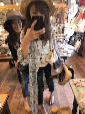 「Ungrid（アングリッド）のフレイドヘムストスリ（デニムパンツ）」を使った、reiraさん（レディース・165cm）の夏コーディネート