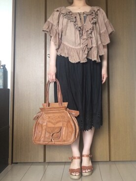 「ANEMONE（アネモネ）のアイテム（その他ヘアアクセサリー）」を使った、m!u.さん（レディース・153cm）の夏コーディネート