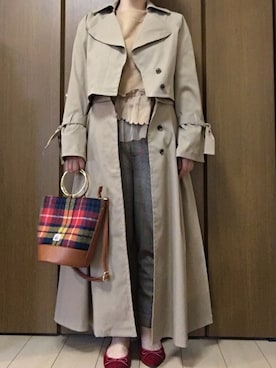 「tocco（トッコ）のアイテム（スウェット）」を使った、m!u.さん（レディース・153cm）の秋コーディネート