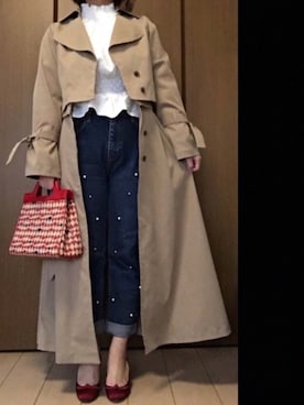 「トランプ柄」｜「アイテム（ジャケット/アウター）」を使った、m!u.さん（レディース・153cm）の秋コーディネート