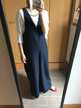「CAPRICIEUX LE'MAGE（カプリシューレマージュ）のアイテム（つなぎ/オールインワン）」を使った、erika☆taison☆cocoさん（レディース・165cm）の夏コーディネート