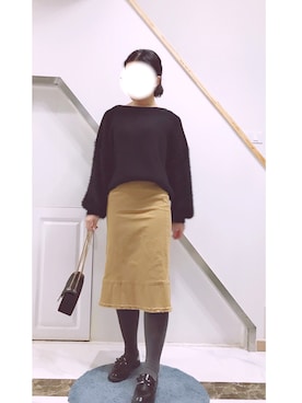 「ALDO（アルド）のアイテム（ショルダーバッグ）」を使った、Marcococoさん（レディース・160cm）の冬コーディネート