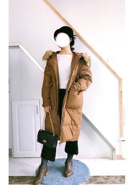 「ALDO（アルド）のアイテム（トートバッグ）」を使った、Marcococoさん（レディース・160cm）の冬コーディネート
