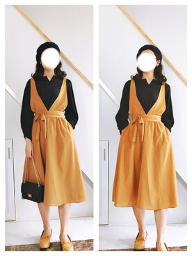 「cache cache（カシュ カシュ）のアイテム（ワンピース/ドレス）」を使った、Marcococoさん（レディース・160cm）の春コーディネート