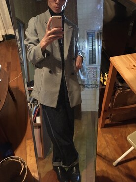 「ONE DAY KMC （ワンデイケーエムシー）のアイテム（シューズ）」を使った、Mat.Dさん（メンズ・165cm）の冬コーディネート