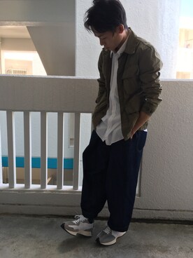 「URBAN RESEARCH（アーバンリサーチ）のアイテム（ミリタリージャケット）」を使った、Mat.Dさん（メンズ・165cm）の冬コーディネート