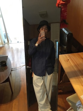 「MB（エムビー）のアイテム（帽子）」を使った、Mat.Dさん（メンズ・165cm）の冬コーディネート