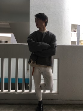 「SUNSEA（サンシー）のアイテム（ブルゾン）」を使った、Mat.Dさん（メンズ・165cm）の冬コーディネート