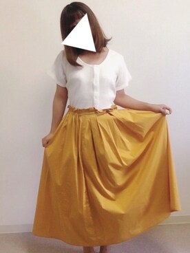 「LOWRYS FARM（ローリーズファーム）の２ＷＡＹリブ／ＳＳ　764281 （Tシャツ/カットソー、ホワイト系）」を使った、りるみなさん（レディース・149cm）の夏コーディネート