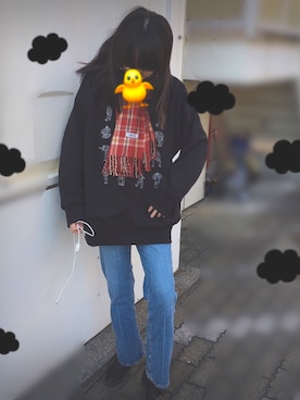 「AIM（エイム）のアイテム（トップス）」を使った、AIM_Rさん（レディース・164cm）の冬コーディネート