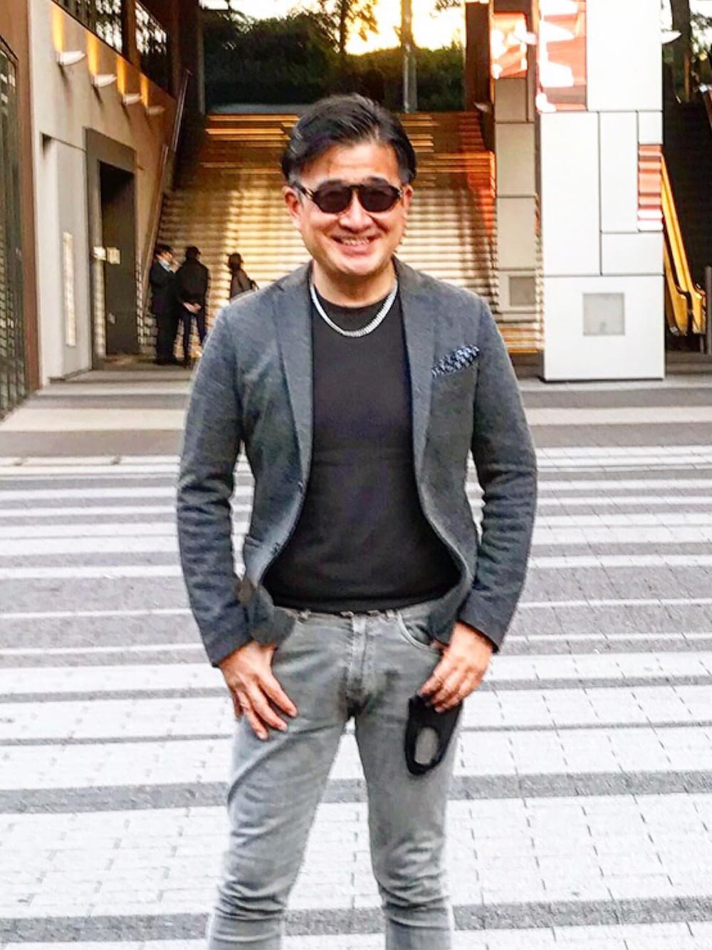 ジャケット/アウター（グレー系）を使った「ちょいワルおやじ」の人気 