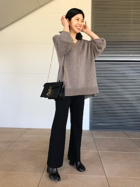 「Maison Margiela（メゾンマルジェラ）のアイテム（ブーツ）」を使った、chaos_yumiさん（レディース・157cm）の春コーディネート