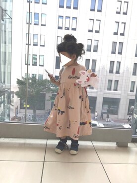 「bobochoses」｜「アイテム（ワンピース/ドレス）」を使った、ao89さん（キッズ・80cm）の夏コーディネート