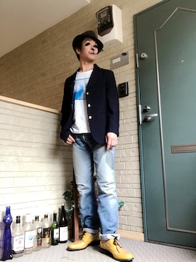 「リーバイス501」｜「アイテム（その他）」を使った、kenkenさん（メンズ・165cm）の春コーディネート