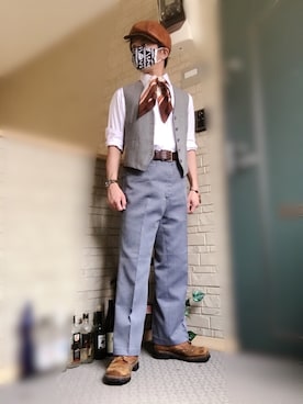 「ピンクシャツ」｜「アイテム（その他）」を使った、kenkenさん（メンズ・165cm）の春コーディネート
