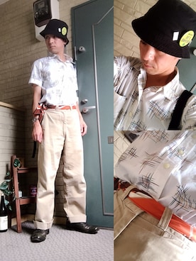 「アイテム（ドレスシューズ、グリーン系）」を使った、kenkenさん（メンズ・165cm）の秋コーディネート