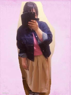 「KBF+」｜「アイテム（デニムジャケット）」を使った、saさん（レディース・154cm）の春コーディネート