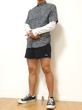 「H&M（エイチ・アンド・エム）のアイテム（シャツ/ブラウス）」を使った、ゆっきーさん（メンズ・170cm）の春コーディネート