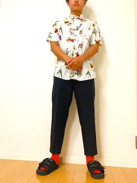 「UNIQLO（ユニクロ）の50色ソックス（消臭機能付き）（ソックス/靴下）」を使った、ゆっきーさん（メンズ・170cm）の夏コーディネート