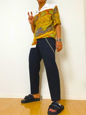「KAIKO（カイコー）のアイテム（財布/小物）」を使った、ゆっきーさん（メンズ・170cm）の夏コーディネート