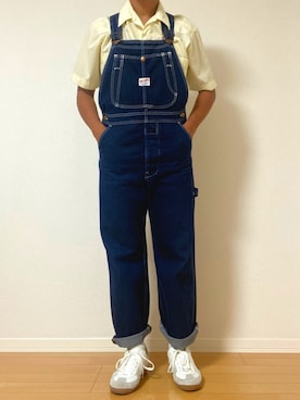 「Wrangler（ラングラー）のアイテム（オールインワン・サロペット）」を使った、ゆっきーさん（メンズ・170cm）の夏コーディネート