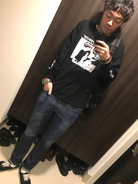 「sonic youth（ソニックユース）のアイテム」を使った、hana.さん（メンズ・184cm）の夏コーディネート