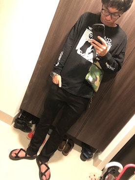 「sonic youth（ソニックユース）のアイテム」を使った、hana.さん（メンズ・184cm）の秋コーディネート