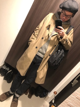 「URBAN RESEARCH（アーバンリサーチ）のアイテム（トレンチコート）」を使った、hana.さん（メンズ・184cm）の春コーディネート