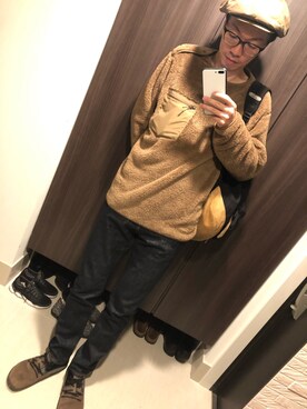 「SENSE OF PLACE by URBAN RESEARCH（センスオブプレイスバイアーバンリサーチ）のアイテム（ハンチング/ベレー帽）」を使った、hana.さん（メンズ・184cm）の春コーディネート