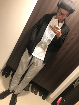 「URBAN RESEARCH（アーバンリサーチ）のアイテム（ノーカラージャケット）」を使った、hana.さん（メンズ・184cm）の春コーディネート