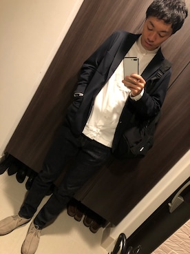 「Sig FREAK'S STORE（シグフリークスストア）のアイテム（ブルゾン）」を使った、hana.さん（メンズ・184cm）の秋コーディネート