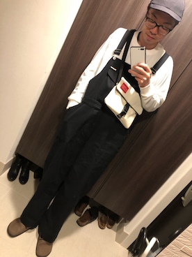 「FREAK'S STORE（フリークスストア）のアイテム（オールインワン・サロペット）」を使った、hana.さん（メンズ・184cm）の春コーディネート