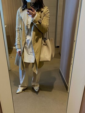 「N.（N. Natural Beauty Basic）（エヌエヌナチュラルビューティーベーシック）のアイテム（トレンチコート）」を使った、neneさん（レディース・152cm）の春コーディネート