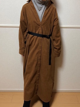 「SEVENDAYS=SUNDAY（セブンデイズサンデイ）のアイテム（シャツワンピース）」を使った、なほさん（レディース・162cm）の秋コーディネート