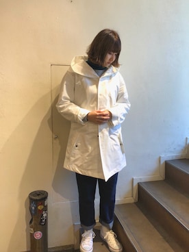 「春コート」｜サヤさん（レディース・162cm）の冬コーディネート