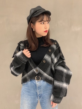 「WEGO（ウィゴー）のアイテム（キャスケット）」を使った、niiyanatsumiさん（レディース・162cm）の秋コーディネート