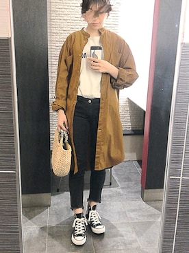 「アイテム（シャツワンピース）」を使った、たろまるさん（レディース・156cm・20代）の春コーディネート