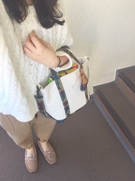 「L.L.Bean（エルエルビーン）のアイテム（財布/小物）」を使った、800さん（レディース・158cm）の秋コーディネート