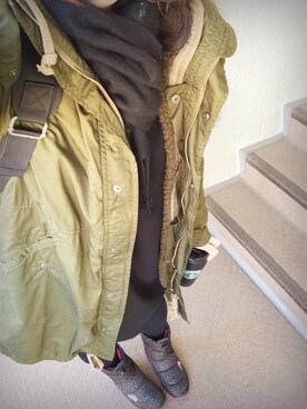 「ヌプシ」｜「アイテム（ワンピース/ドレス）」を使った、800さん（レディース・158cm）の冬コーディネート