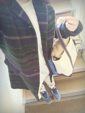 「スウェット×シャツ」｜800さん（レディース・158cm）の冬コーディネート