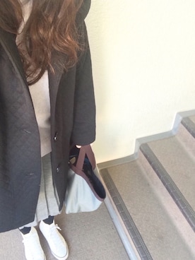 「キルティングコート」｜800さん（レディース・158cm）の冬コーディネート